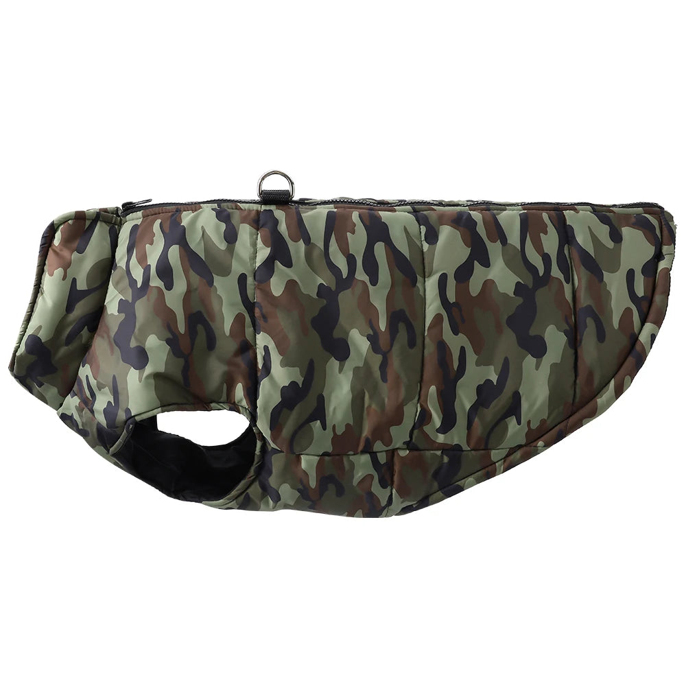 Winter Dog Clothes Coat Waterproof Large Dogs Jacket 4-6XL Camouflage Print Warm Windproof Labrodor Golden Retriever Clothing