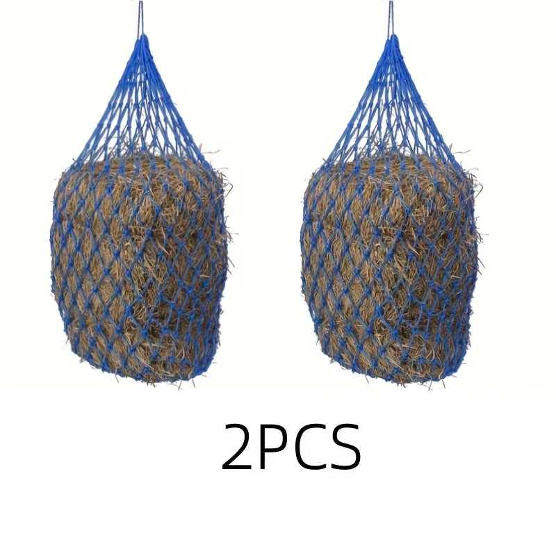 2 Pack Horse Hay Net Slow Feed Bag For Horses Sheep Donkeys