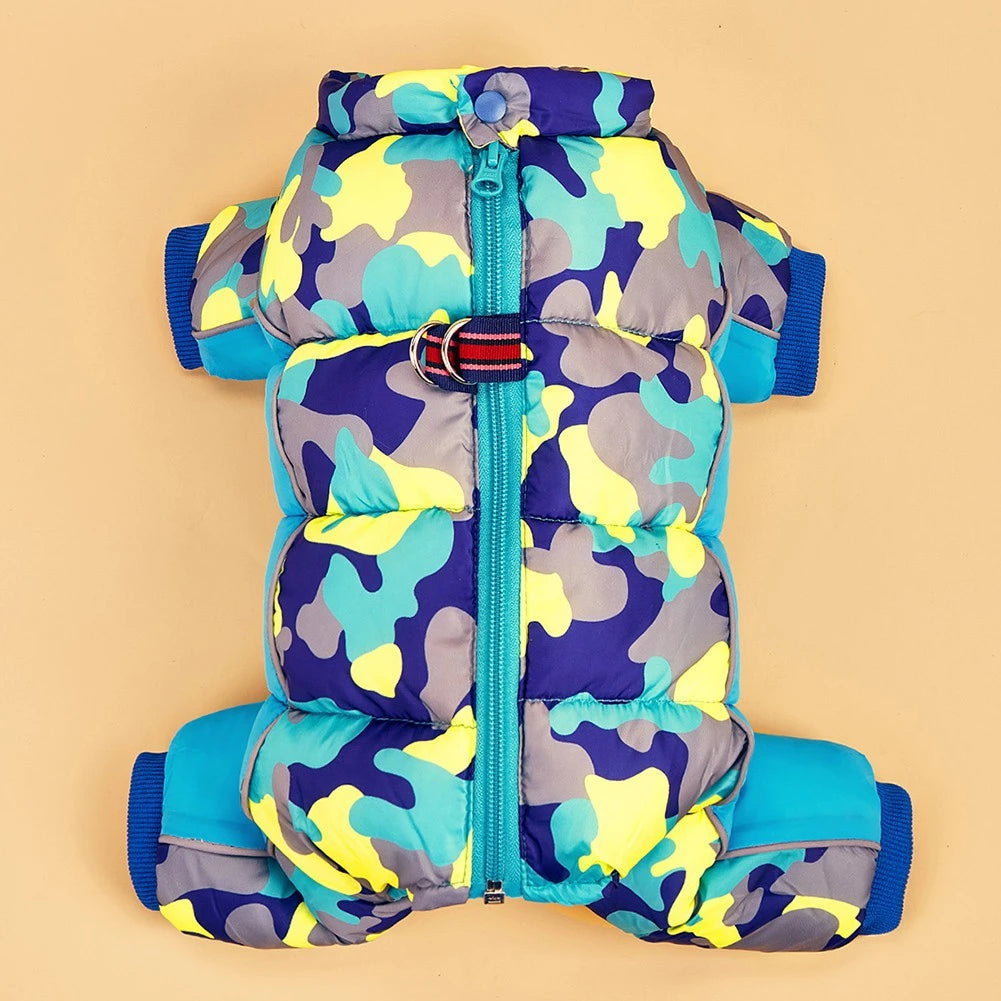 Autumn Winter Pet Dog Padded Coat Super Warm Jacket Thicken Reflective Dog Clothes Waterproof Puppy Jumpsuits Pet Dog Clothing