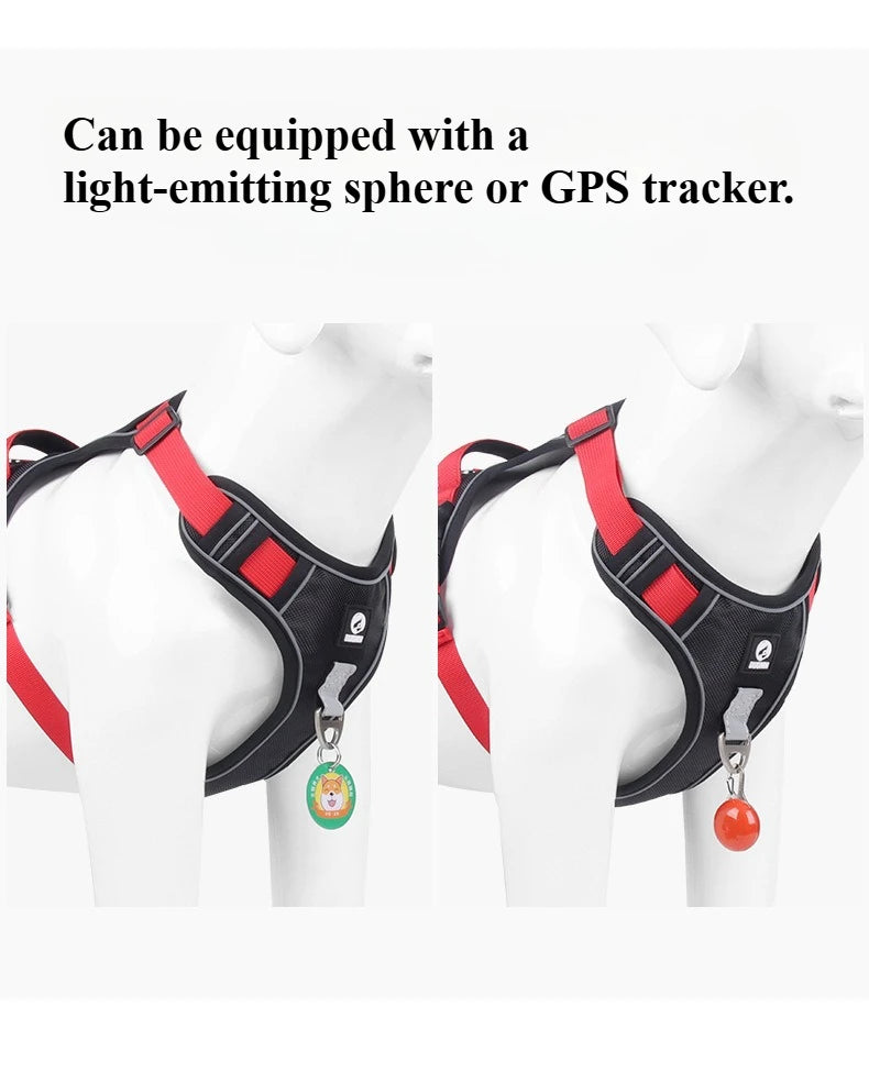 Large Dog Harness Collars Anti-Pull Harness Dog Walking Leash Pet Leash Anti-Escape Durable Material Easy To Put on Take Off