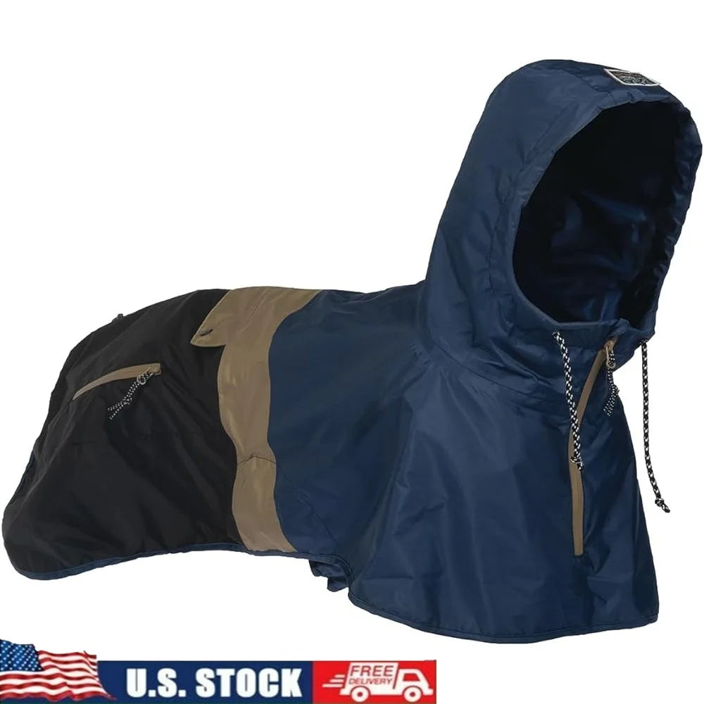 Waterproof Dog Raincoat with Hood Heavy Rain Resistant Lightweight Adjustable Poncho Medium Large Dogs Outdoor Adventure