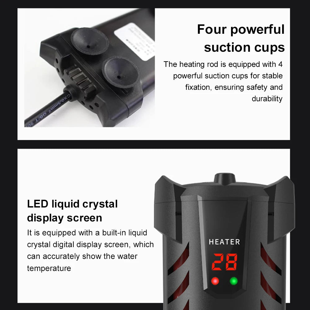 Submersible Fish Tank Heater Digital Display Aquarium Turtle Feeding Water Heater Fish Tank Thermostat Constant Temperature
