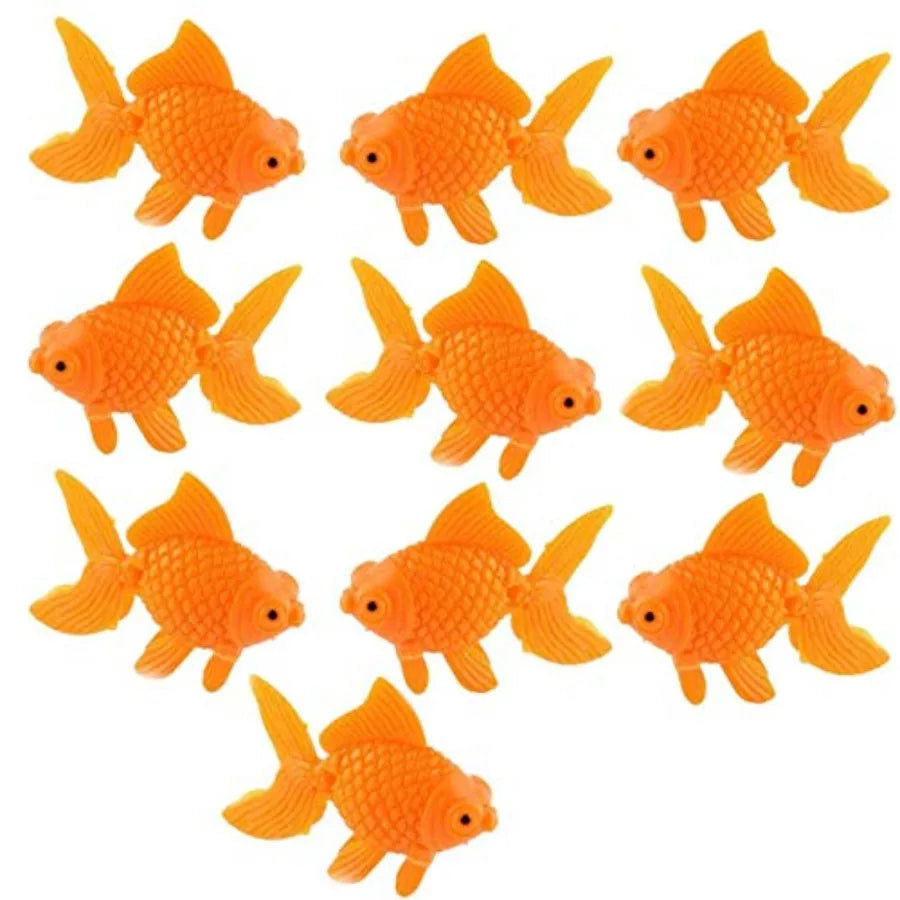 Aquarium Fish Bowl Tank Artificial Floating Plastic Orange Decor Goldfish Orment Fish Tank Decoration 10PCS