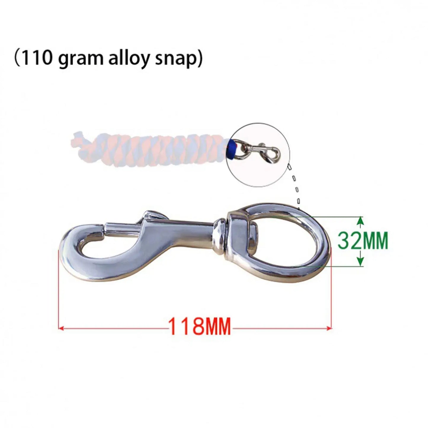 Adjustable Braided Livestock Horse Rope Strap Premium For Easy Control Generous Length Yellow 3m