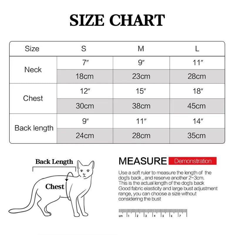 Pet Cat Vest Clothes Dog Puppy Post Operative Rehabilitation Clothing Pet Recovery Suit Stress Relief Clothing Coat