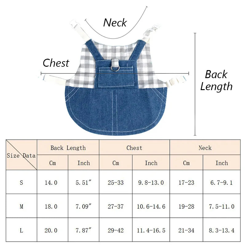 Stylish Denim Pet Harness & Leash Set - Rabbit Bunny Guinea Pig Walking Costume for Small Animals Safety Accessory