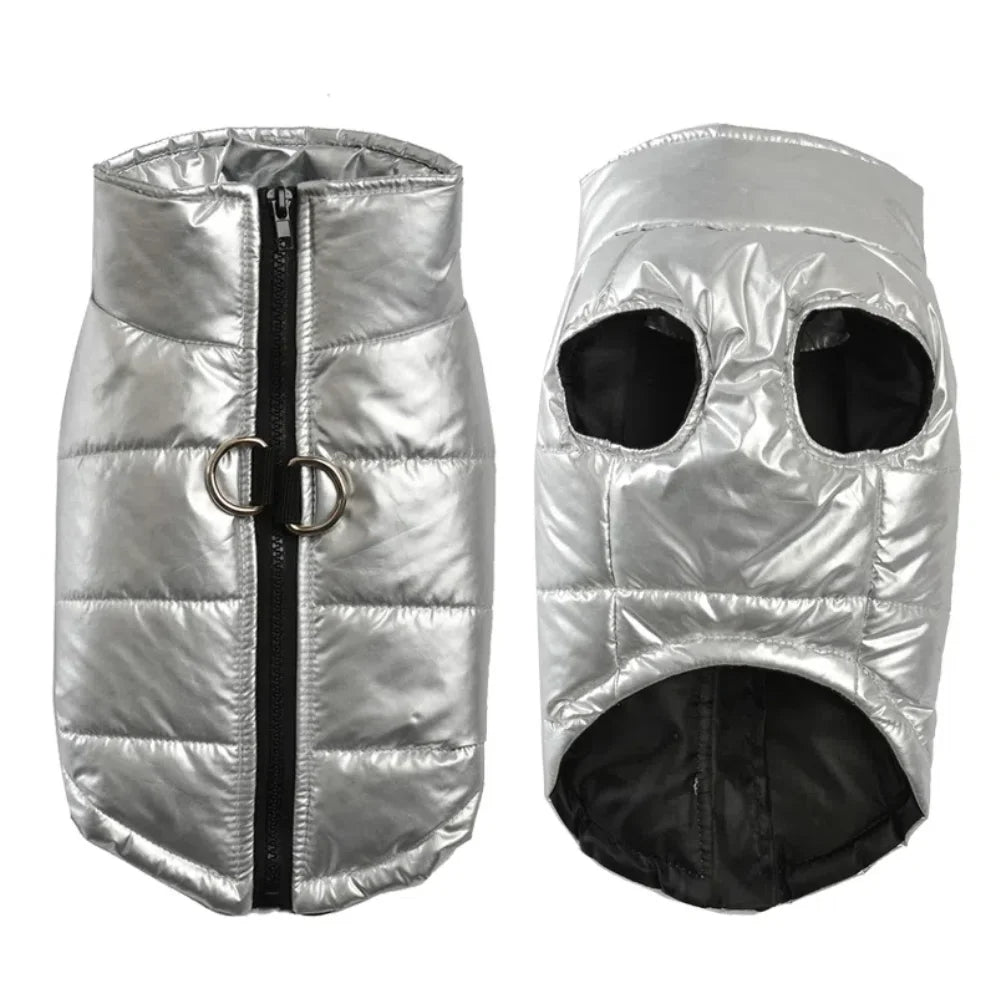 Warm Dog Clothes For Winter Outdoor Waterproof Pet Vest Coat For Small Medium Dogs High Neck Pets Jacket Chihuahua Bulldog Parka