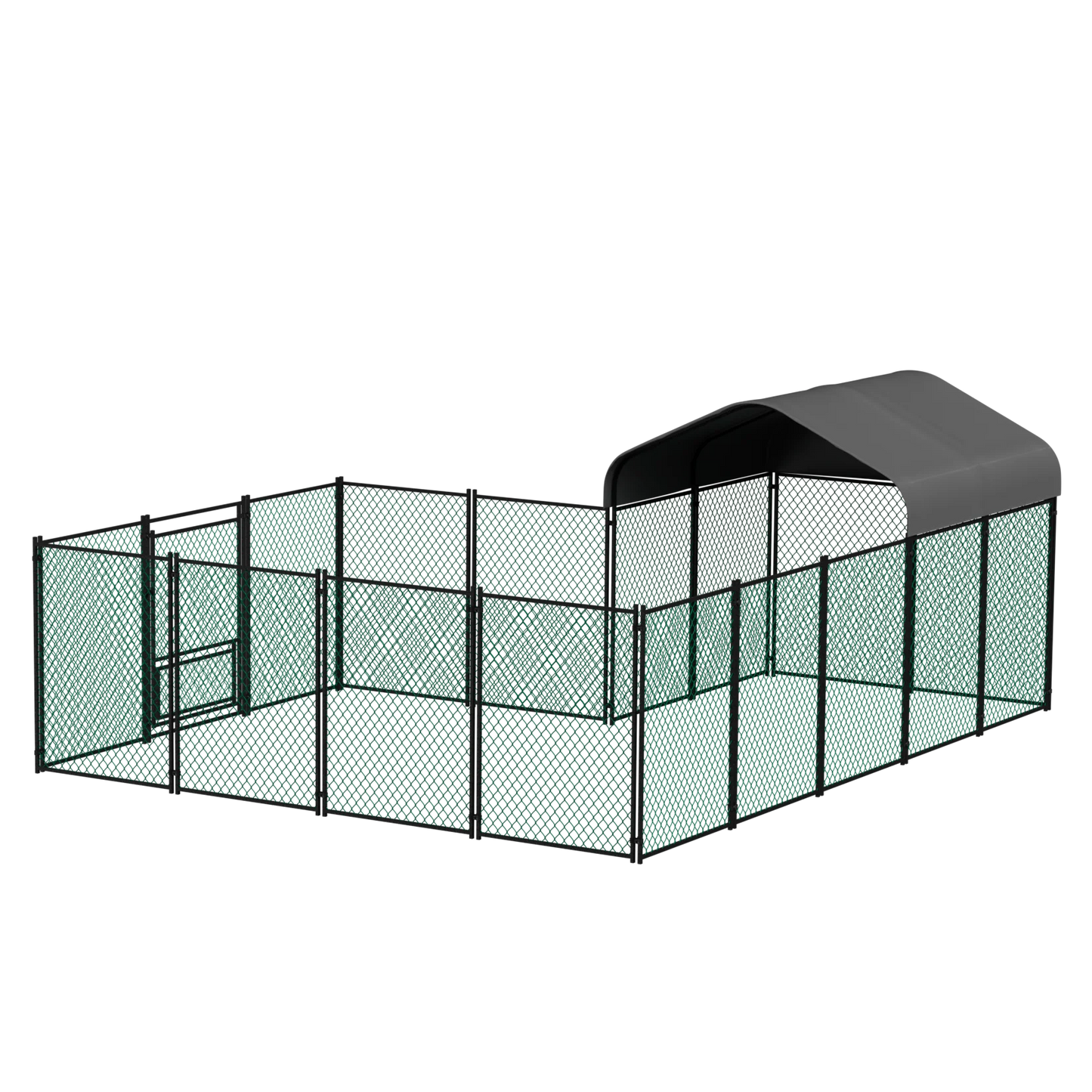 Chicken Coop 12.9x10.2x5.1ft Chicken Run Pen for Yard with Cover Outdoor Metal Portable Chicken Tractor Cage Enclosure Crate