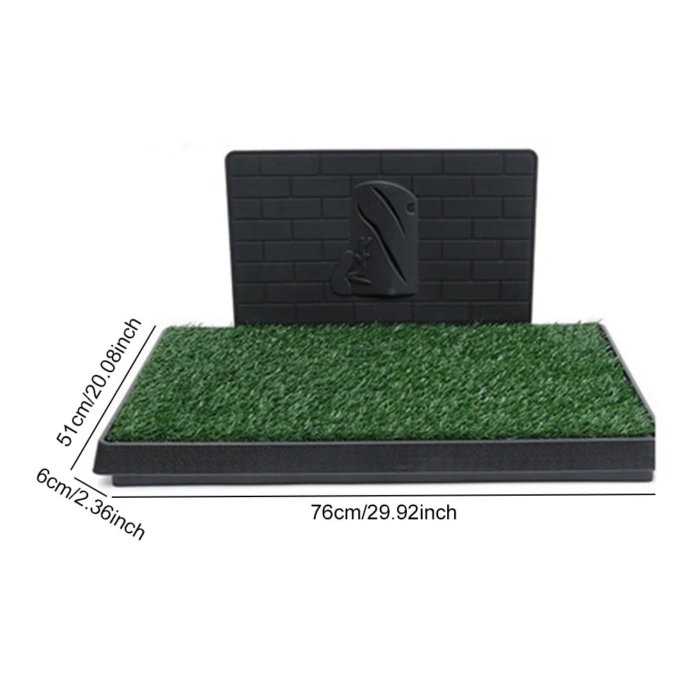 Dog Grass Pad with Large Tray Reusable Artificial Grass Training Pads Portable Dog Litter Box Ideal for Small and Medium Dogs