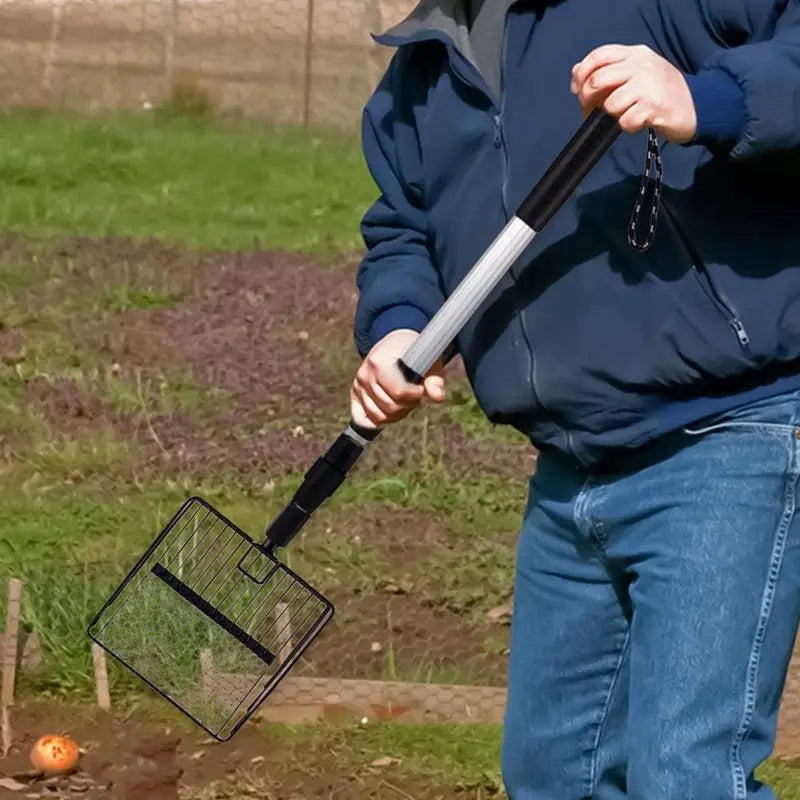 Chicken Coop Rake Stretchable Litter Sifter Chicken Coop Accessories Poop Shovel For Separating Poop And Debris From Sand