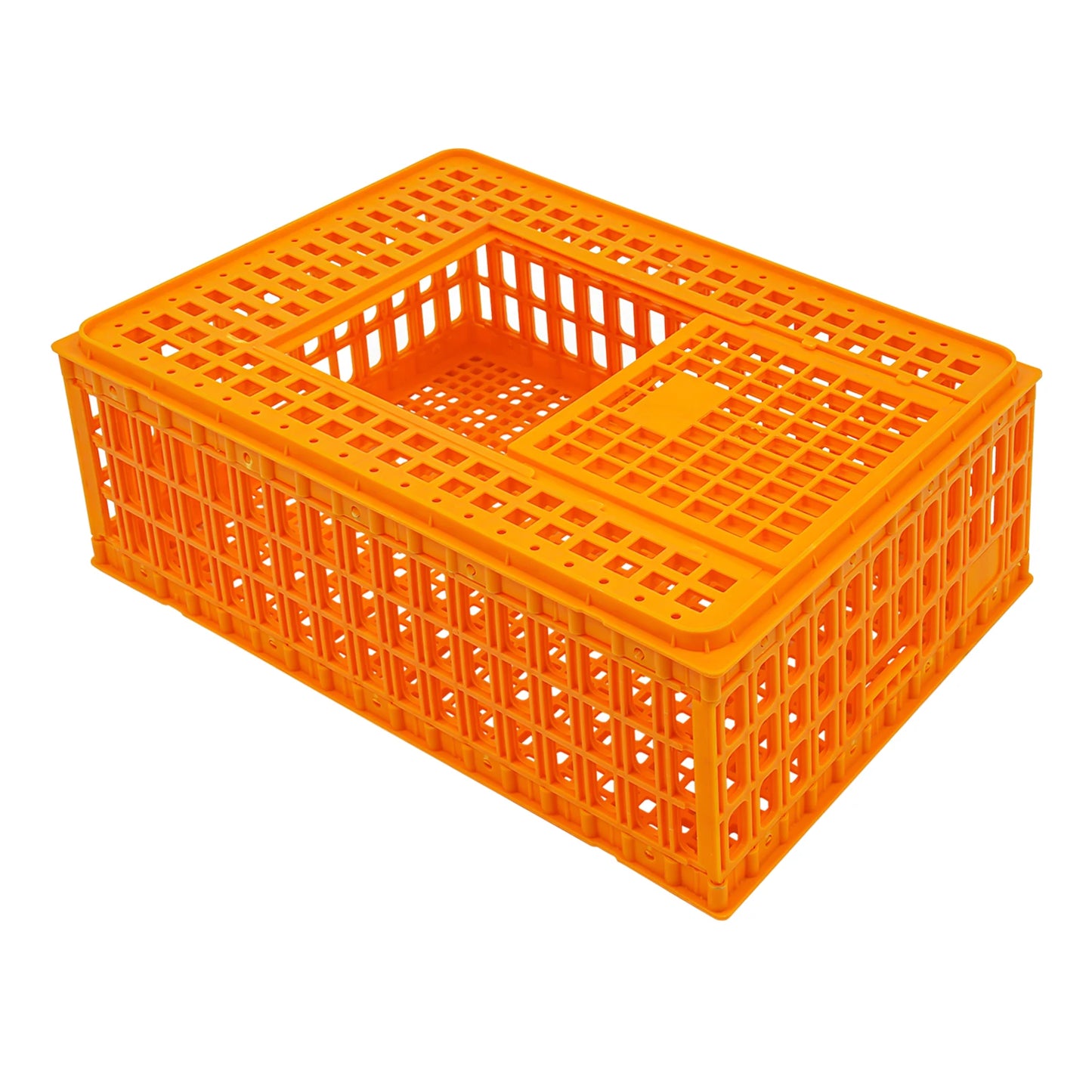 Plastic Chicken Transport Cage Stackable Poultry Crate Ventilated Farm Animal Carrier for Chickens Ducks