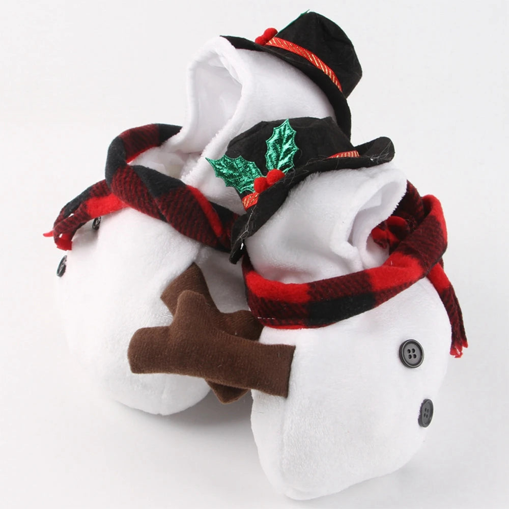 Christmas Snowman Dog Costume Outfits Winter Warm Puppy Cat Apparel for Small Medium Dogs Holiday Party Dressing Clothes