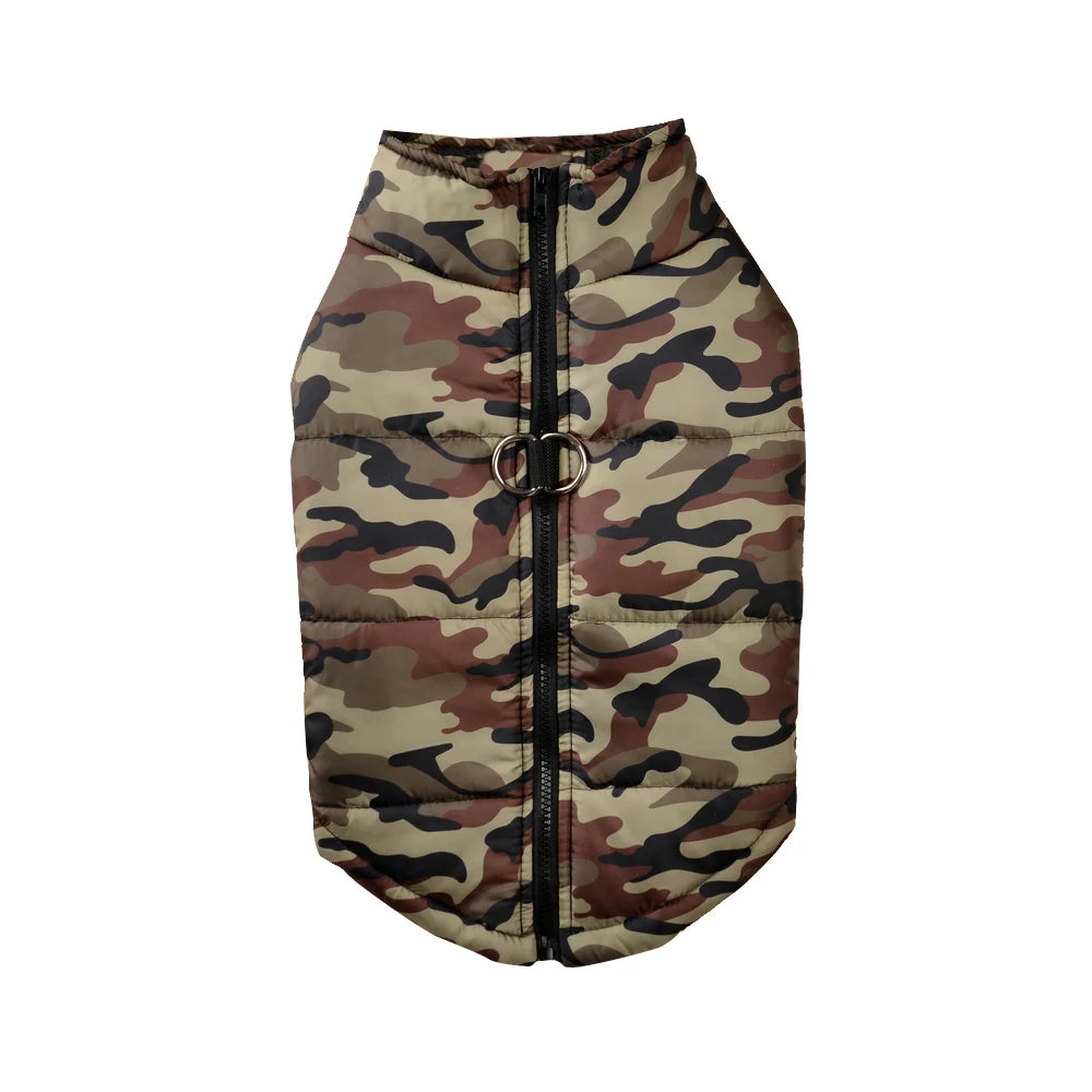 Winter Dog Clothes Coat Waterproof Large Dogs Jacket 4-6XL Camouflage Print Warm Windproof Labrodor Golden Retriever Clothing