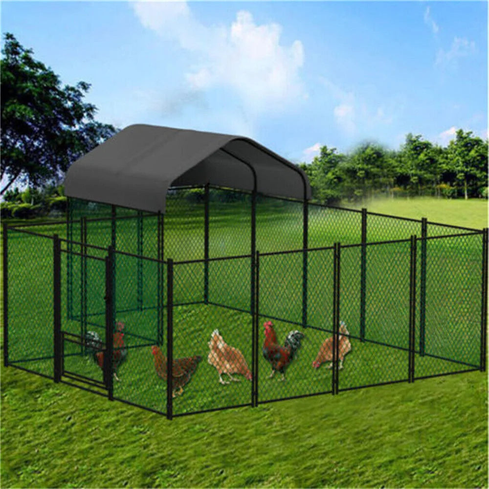 Large Walk-in Chicken Run Coop Cage Hens Rabbit Ducks Chickens Poultry Pen for Outside Yard Farm