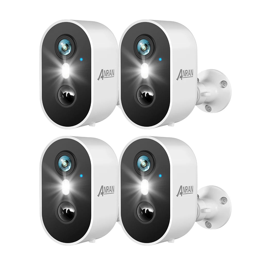ANRAN 2K Rechargeable Battery Camera 2.4G WiFi Camera Wireless Home Surveillance Security Cameras PIR ,IP65 ,work with ANRAN app