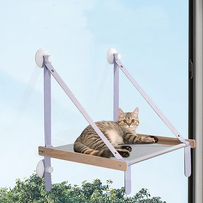 Hanging Window Cat Hammock Bed Soft Sunlit Perch For Cats