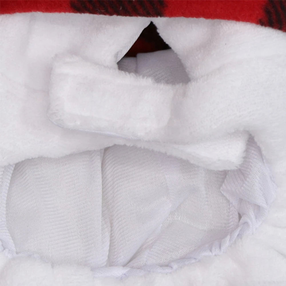 Christmas Snowman Dog Costume Outfits Winter Warm Puppy Cat Apparel for Small Medium Dogs Holiday Party Dressing Clothes