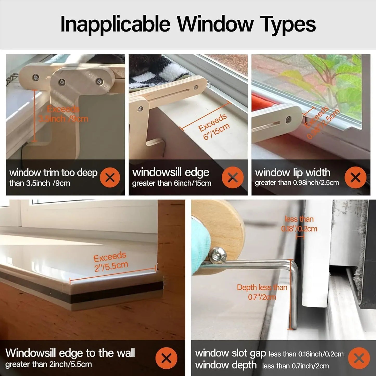 Mewoofun Cat Hammock Radiator Dual Use 47x40cm Beige Wood