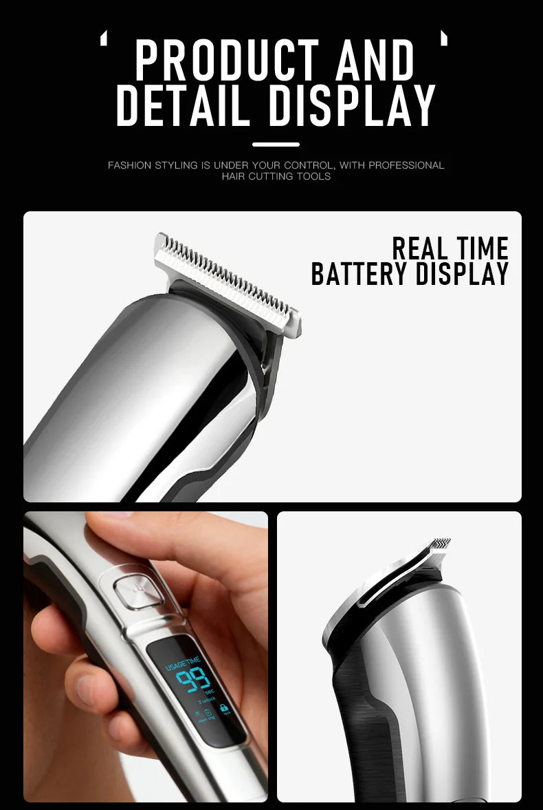 Ufree Beard Trimmer for Men, Waterproof Electric Razor for Nose, Body, Face & Mustache, Cordless Hair Clippers Shavers Grooming