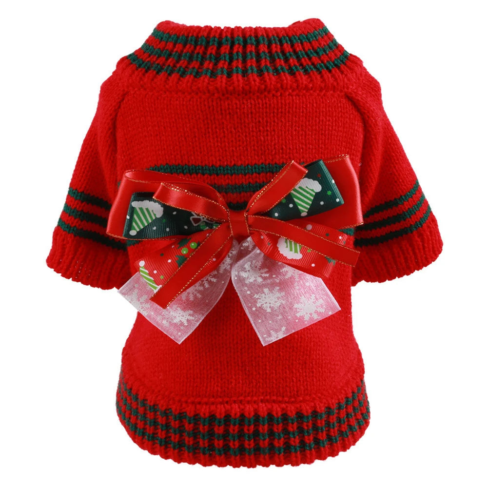 Knitted Cat Dog Sweater Autumn Winter Warm Costumes Apparels Coats Pet Products