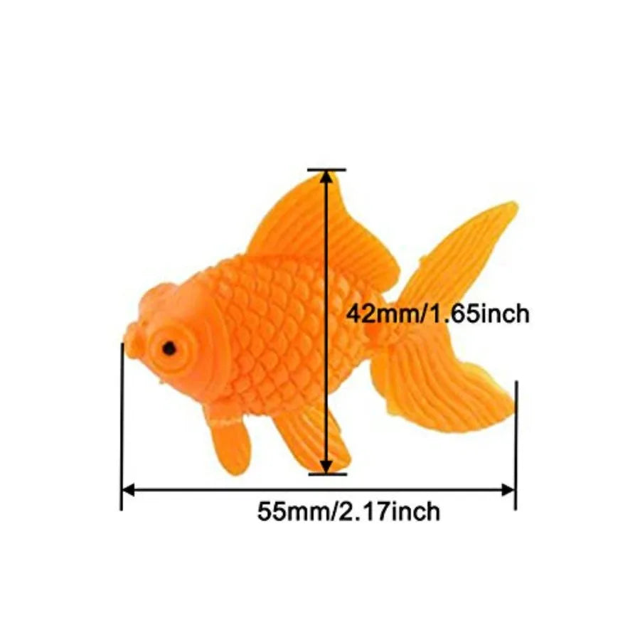 Aquarium Fish Bowl Tank Artificial Floating Plastic Orange Decor Goldfish Orment Fish Tank Decoration 10PCS