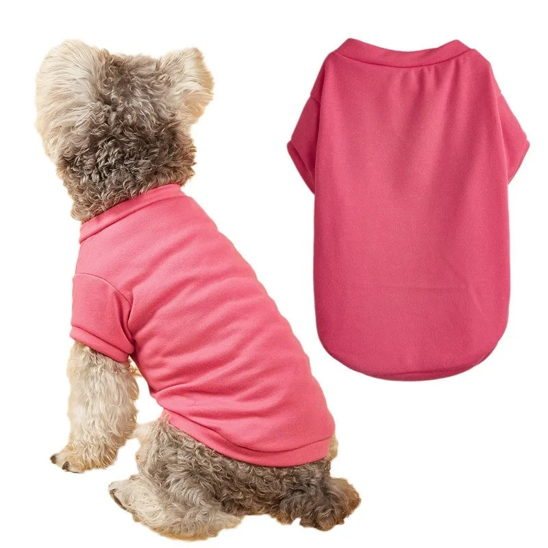 Breathable Dog T-shirt Solid Comfortable Thin Vest for Yorkshire Terrier Cute Summer Pet Clothes Dog Vest Pet Supplies