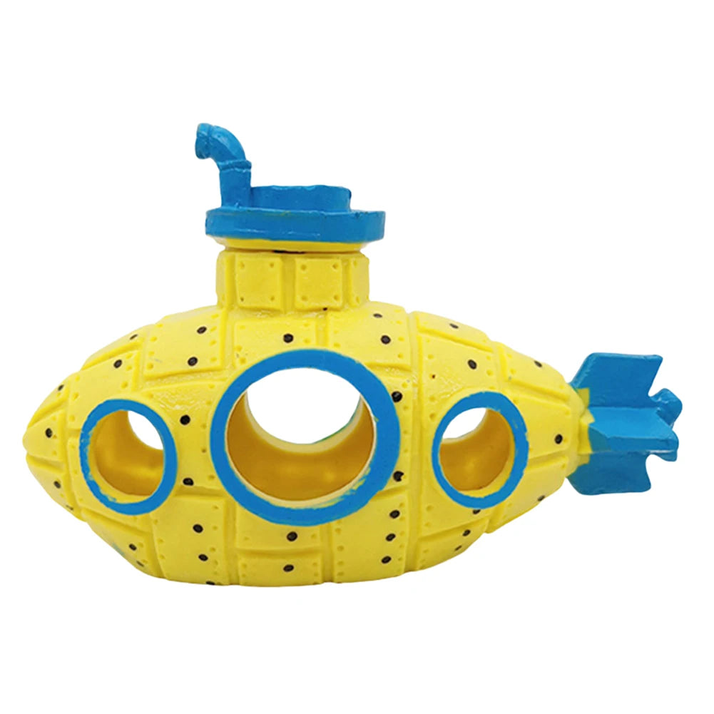 Aquarium Submarine Ornament Fish Shrimp Shelter Cave Creative Fish Hiding Submarine Ornaments for Themed Aquarium Landscaping