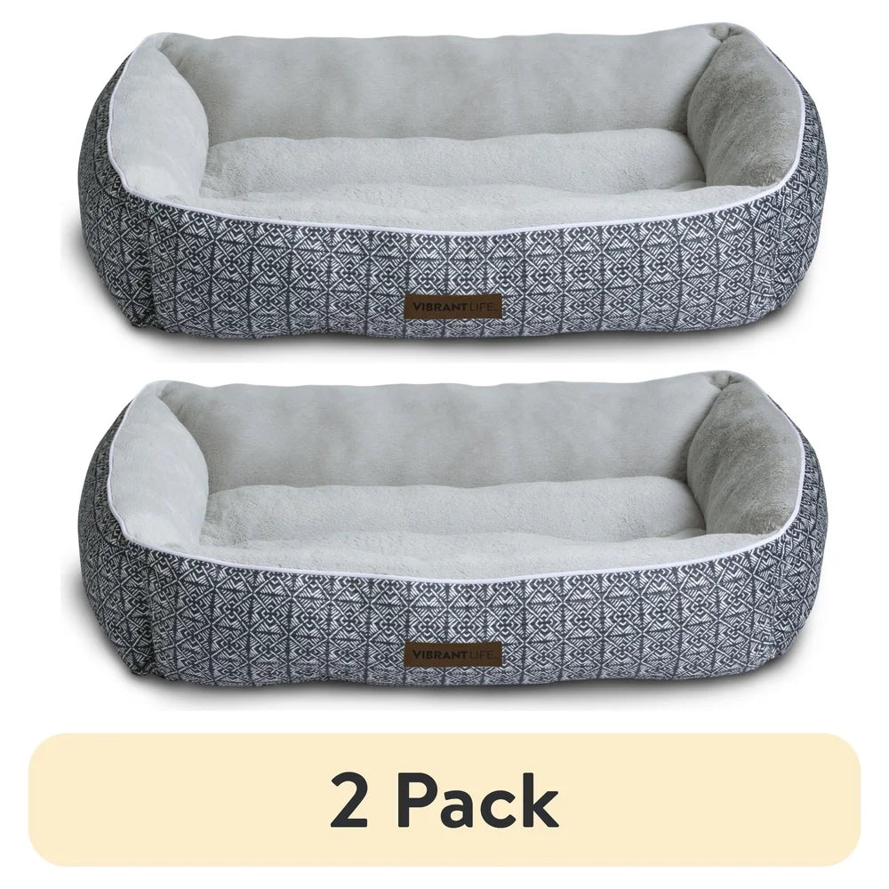 Large Dog Bed 36x27 Bolstered Eco Friendly Plush Comfort
