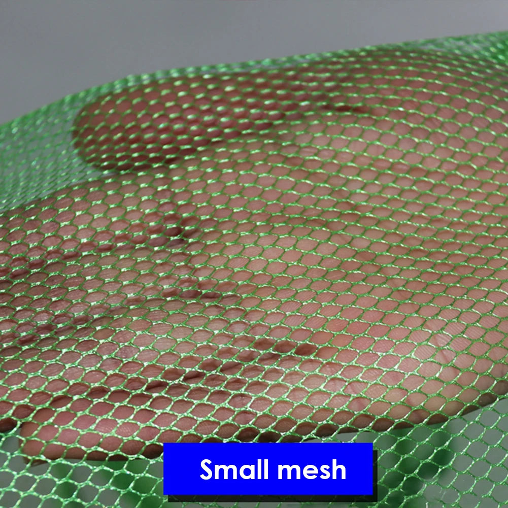 Foldable 2-Layer Fish Guard Nets Mesh Outdoor Portable Nylon Fish Crab Lobster Storage Cage Fishing Trap Network