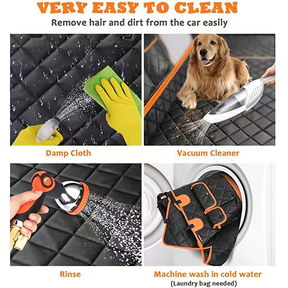 Pet Car Seat Cushion 5-in-1 Convertible Dog Car Seat Cover For Rear Seat 60/40 Split Dog Seat Cover For Car Anti Slip Dog Hammoc