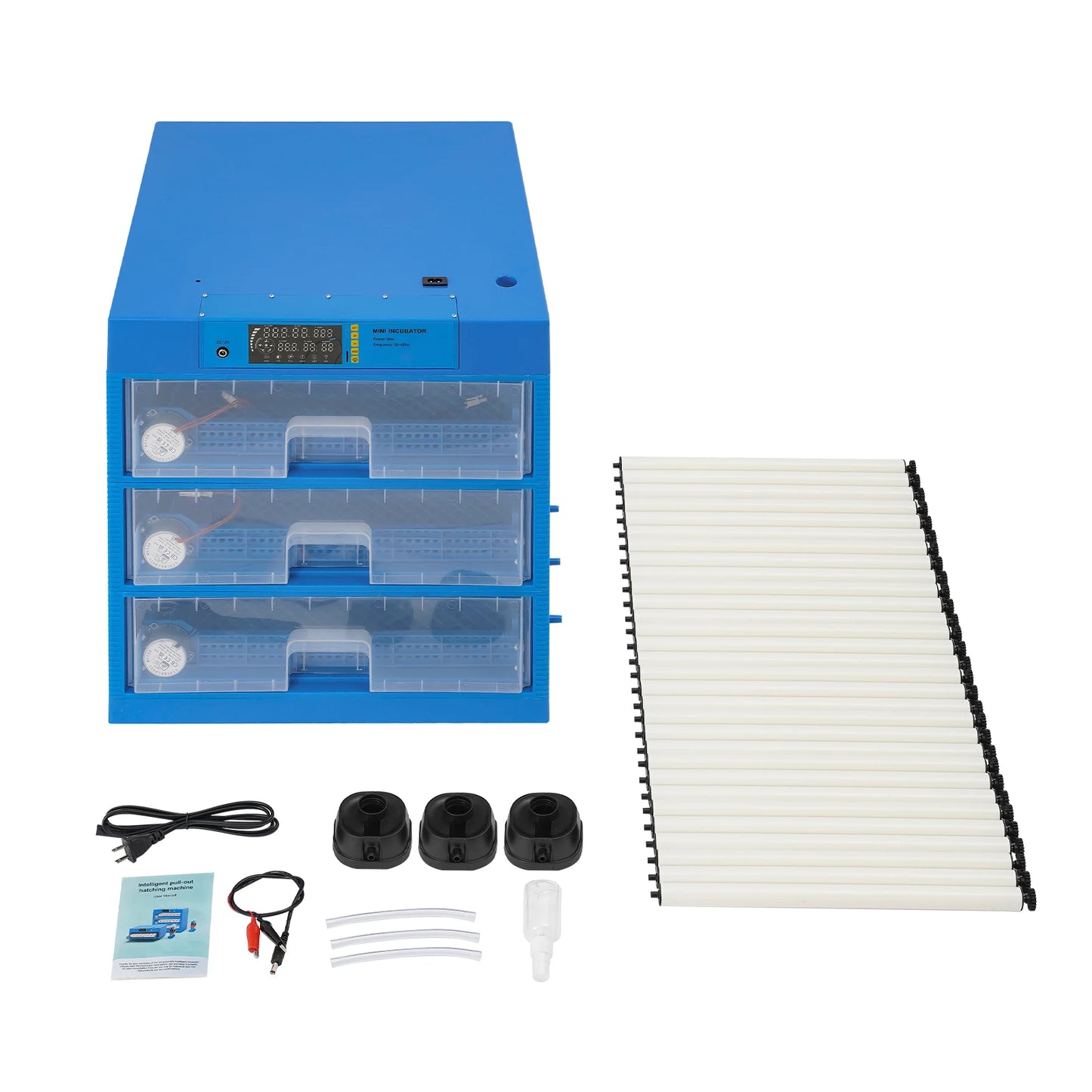 192-Egg Incubator with Automatic Egg Turning and Humidity Contro| Battery Operated and Electric Hatching Machine