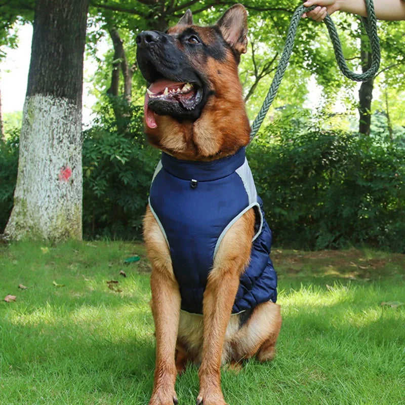 Winter Dog Coat With Reflective Strip For Pet Hoodie Dog Puppy Cold Jacket Waterproof Windproof Thick Dog Padded Vest XL-6XL