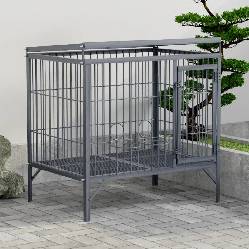 Bold Outdoor Pet Kennel for Medium Large Extra Large Dogs Including German Shepherds with Animal Pattern Tray