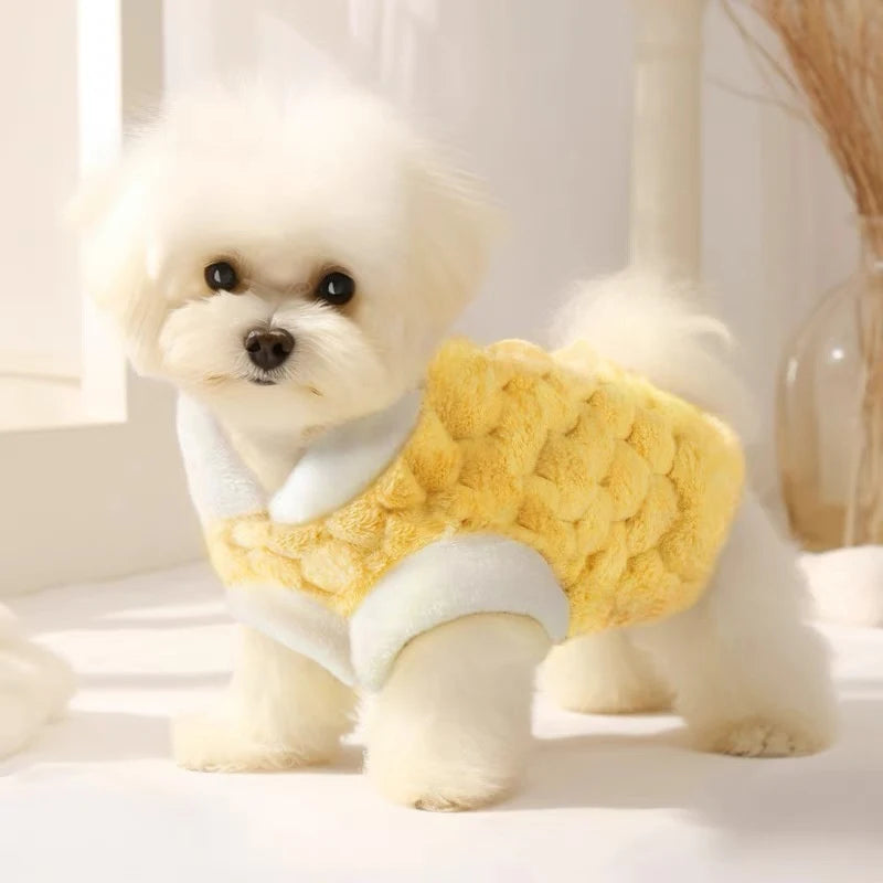 Winter Pet Dog Vest Jacket Fleece Warm Dog Clothes Fashion Puppy Coat Soft Cat Overcoat Pet Jacket Coat Chihuahua Dog Costumes