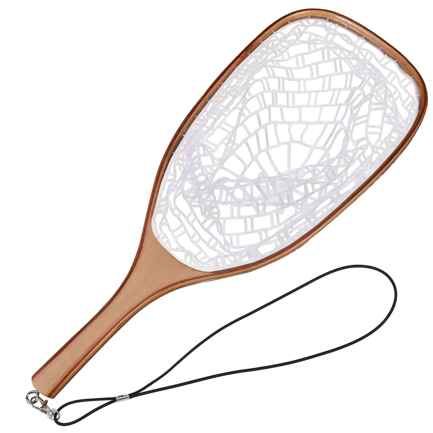 Fly Fishing Net, Trout Net, Wooden Frame Fly Fishing Landing Net for Catch and Release, Fly Fishing Gear for Stream Fishing