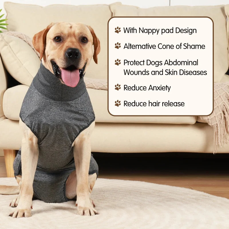 Recovery Suit for Dogs Cats After Surgery Professional Pet Recovery Shirts Dog Abdominal Wounds Bandages Prevent Licking Clothes
