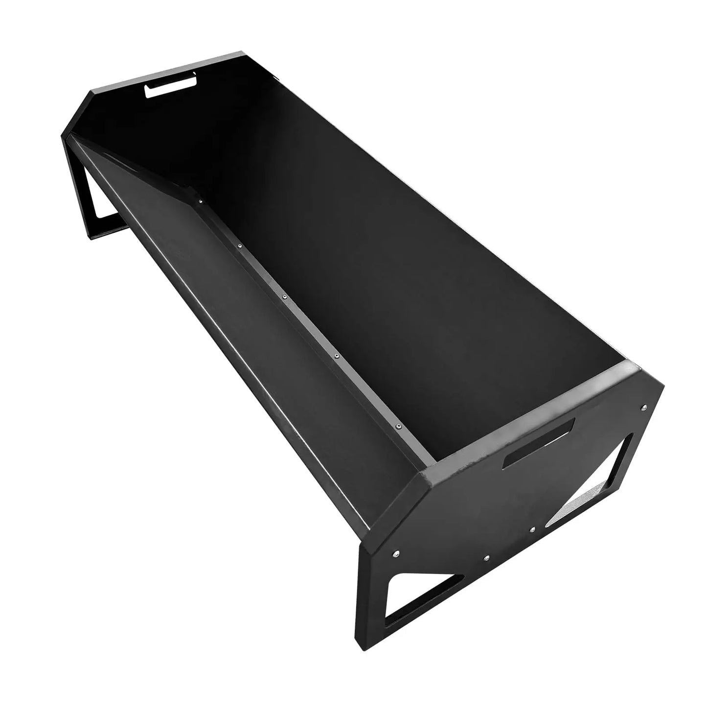 22 Gallon Heavy Duty Galvanized Steel Livestock Feeder Hay Trough Rustproof V-Shaped Bottom For Horse Goat Sheep Cattle Alpaca