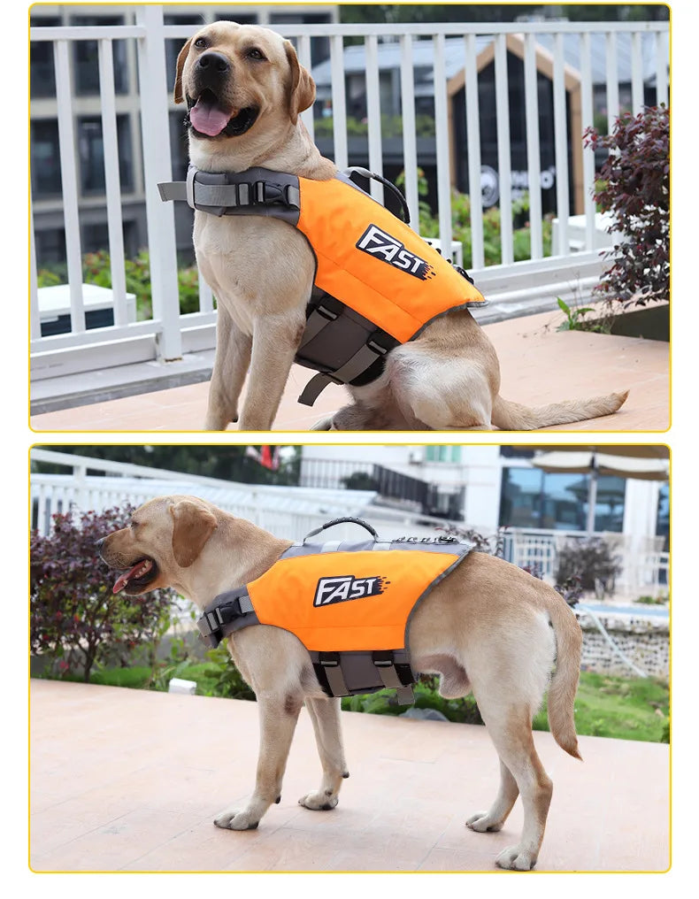 Pet Swimming Life Jacket Safety Vest for Dogs Swim Fashion Adjustable Reflective in Pool or Surfing Drifting Dog Life Vest
