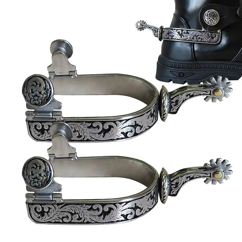 Spurs for Cowboy Boots Beautiful Western Cowboy Spurs Riding Spurs Horse Riding Accessories Horse Roping Spurs with Gear