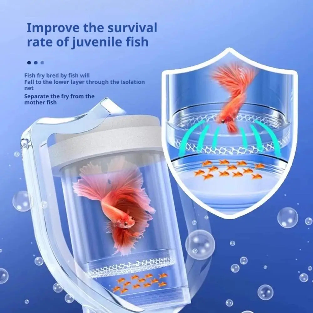 Floating Fish Breeding Isolation Box Fish Tank Hatching Incubator Small Fish Birthing Room Incubator Aquarium Breeder Accessory