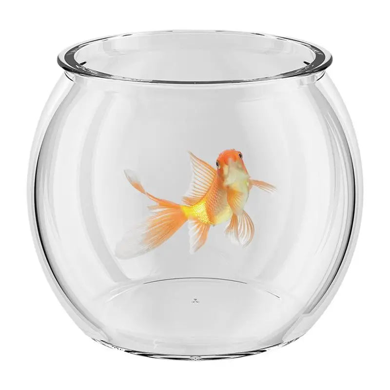 1pcs PET Clear Round Fish Bowl Aquarium Keeper Tank Vase Pot For Snow Living Room Tabletop Ecologicals Fish Tank Decoration