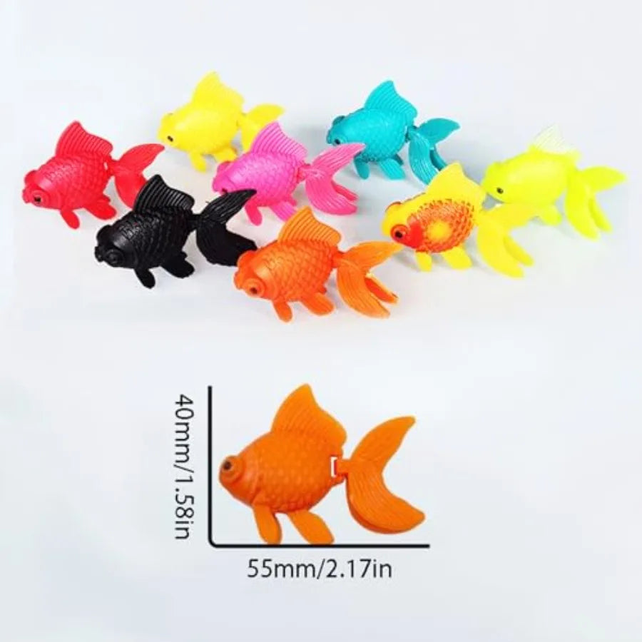 16 Pcs Fake Aquarium Fishes Fish Tank Decorations Fake Goldfish for Fish Bowl Plastic Fish Realistic Artificial Moving Floating