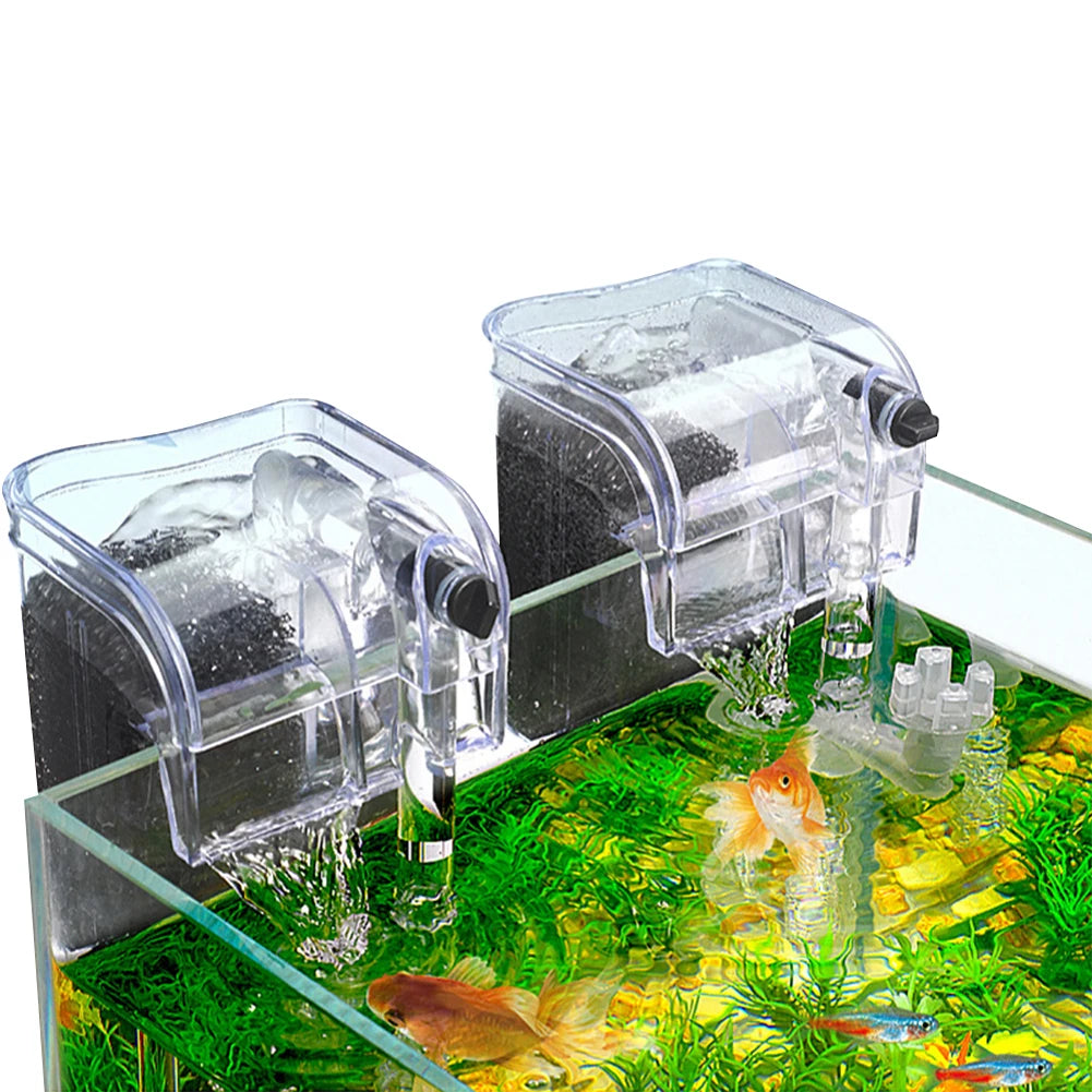 Fish Tanks Suspended Filter 2.5W 250H/L Hang Up Filter Oxygen Water Pump USB Mini Filter Aquarium Fish Tank Filter Water Purifie