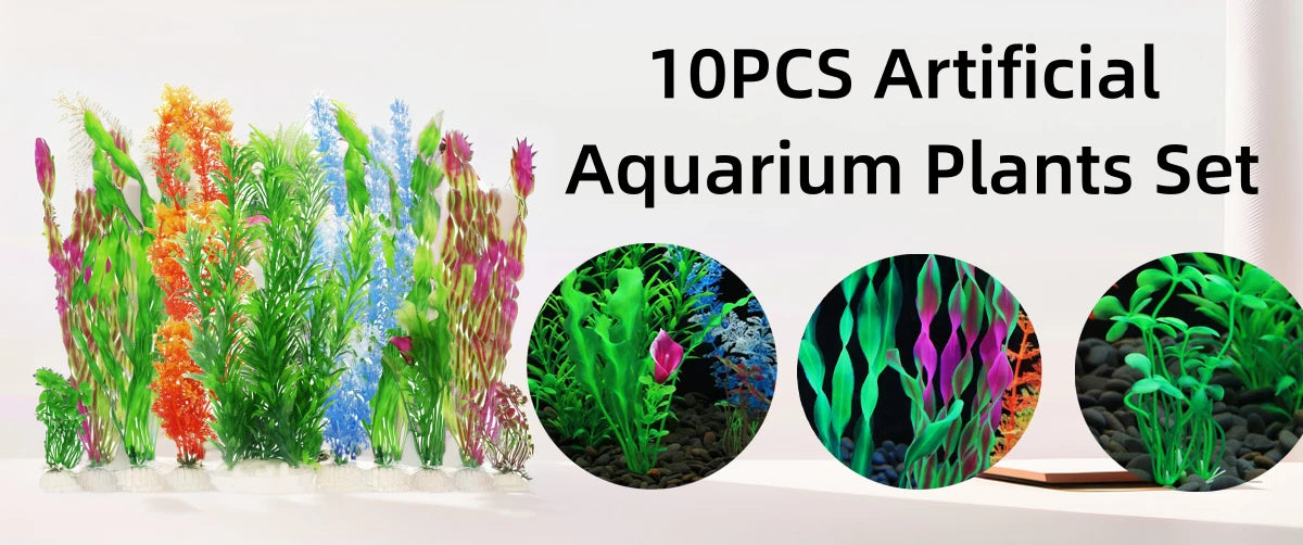 5/10pcs Plastic Aquarium Plants Fish Tank Decorations Artificial Seaweed Water grass Underwater Plants For Aquarium accessories