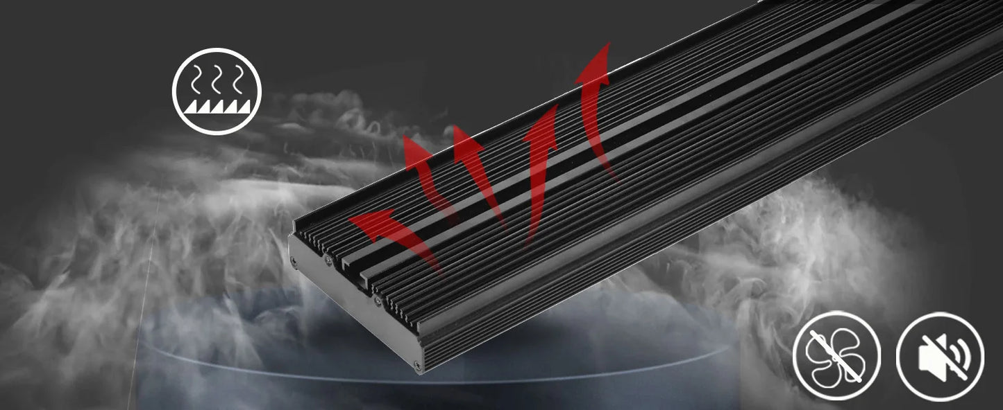 PopBloom H75 WiFi Dimmable LED Aquarium Light, Smart App Control, Suitable for 150-200cm Fish Tanks (With Hang Kit)