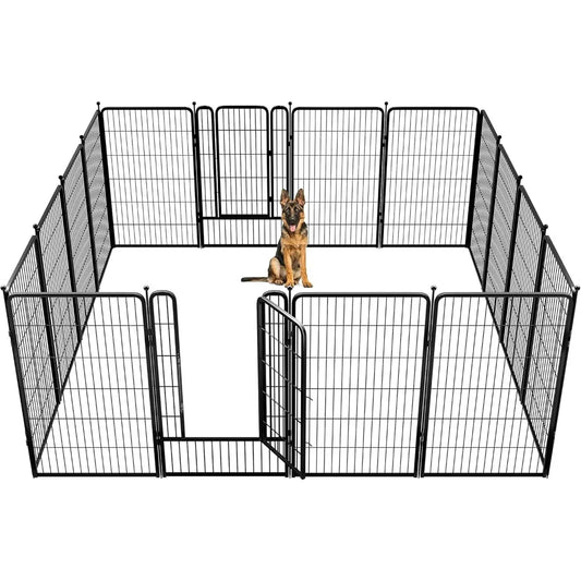 Rollick Dog Playpen for Yard, RV Camping, 45 inch 16 Panels for Large Dogs│Patented