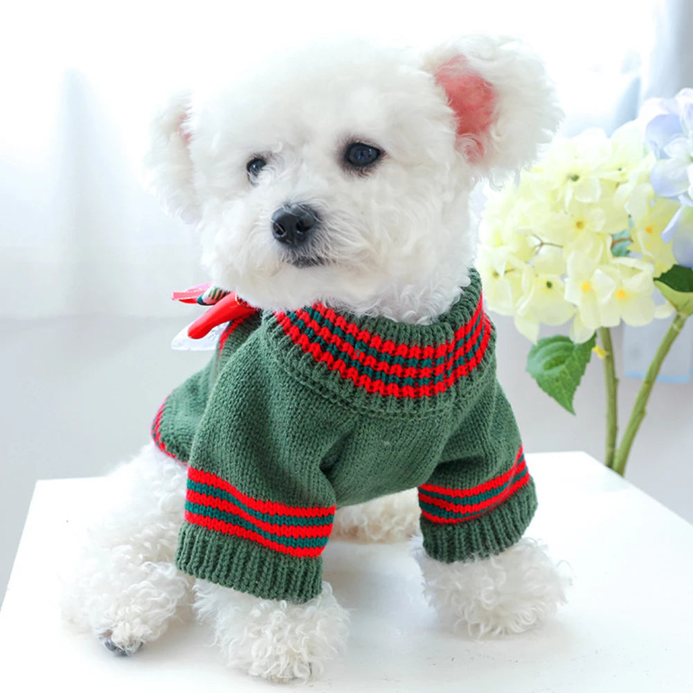 Knitted Cat Dog Sweater Autumn Winter Warm Costumes Apparels Coats Pet Products