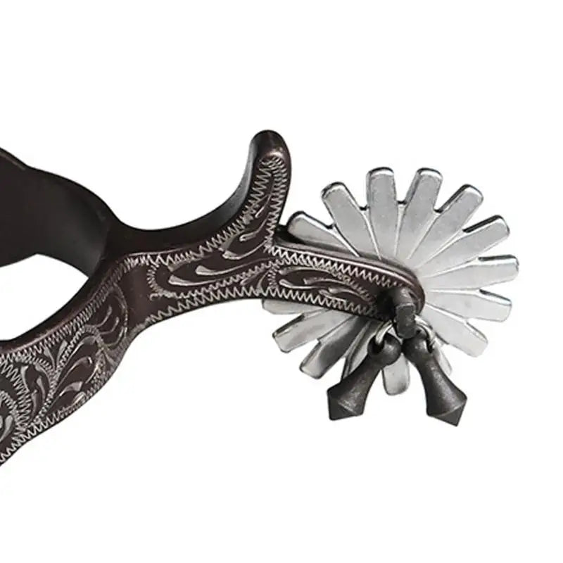 R6FE Metal Horse Spur Western Cowboy Horse Spur Horse Boot Spur Decoration for Equestrians Competition Entertainment