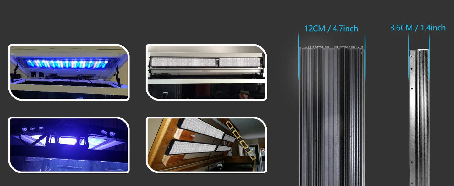 PopBloom H54 WiFi Dimmable LED Aquarium Light, Smart App Control, Suitable for 60-80cm Fish Tanks (With Arm Kit)