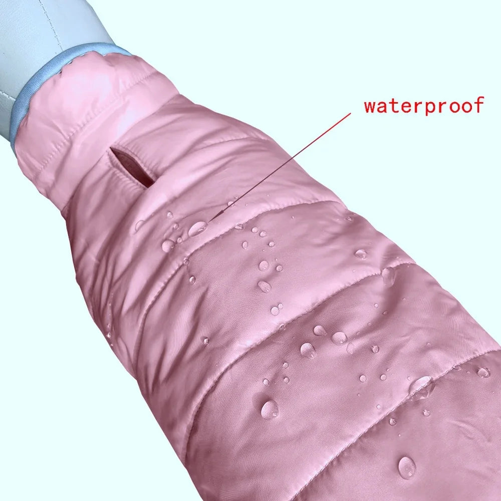 Reversible Dog Coat Double Side Wear Dog Vest Jacket Waterproof Winter Dog Coat Cold Weather Pet Outfit for Small Medium Dogs